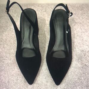 Elegant Black Women's Slingback Shoes